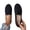 Black, variant on ZACPNCV Womens Plus Size Moccasins Square Toe Solid Color Comfort Flat Casual Shoes
