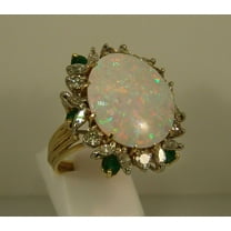 New Style 3Ct Oval Cut Fire Opal Halo Wedding Gift Ring14k Yellow Gold Plated Silver