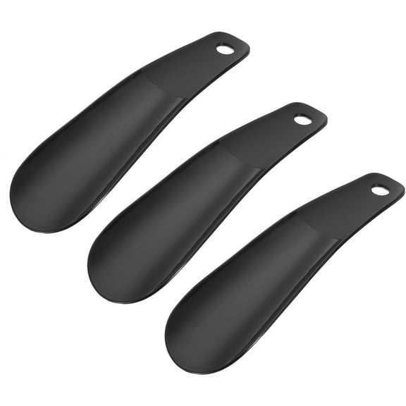Uxcell 6in Shoe Horn, 3Pcs Plastic Shoe Helper, Black