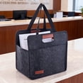 thumbnail image 4 of Less Spills On the Go SomWiBe Felt Drink Carrier Tote, Foldable Drinks Carrier with Divider Pocket for Travel, 4 of 6