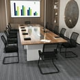 thumbnail image 2 of Gymax Chaise d'Invité de Bureau Ensemble de 12 Chaises de Réception avec Support Lombaire et Base de Traîneau, 2 of 10