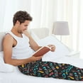 thumbnail image 5 of Uemuo Golf Accessories Pattern Men's Wide Leg Palazzo Lounge Pants with Pockets Light Weight Loose Comfy Casual Pajama Pants-X-Large, 5 of 6