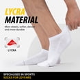 thumbnail image 7 of PULIOU Men's Athletic Ankle Socks, 10-Pairs, Breathable Socks for Running & Training, Size M (6.5-8.5), White, 7 of 7