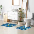thumbnail image 6 of Yayeee Bath Rug for Bathroom Floor Non Slip Contour Fluffy Soft Absorbent Mat, 20"x24", Blue Abstract, 6 of 7