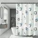 thumbnail image 4 of Juego de 8 cortinas de ducha impermeables y gruesas con ganchos | Forro de plástico para cortina de baño de 180 x 120 cm | Resistente al moho y al desgarro, instalación sin perforaciones | Ideal, 4 of 6
