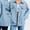 Light Blue, variant on Womens Stretch Button Down Long Sleeve Pockets Denim Jean Trucker Jacket White 2XL
