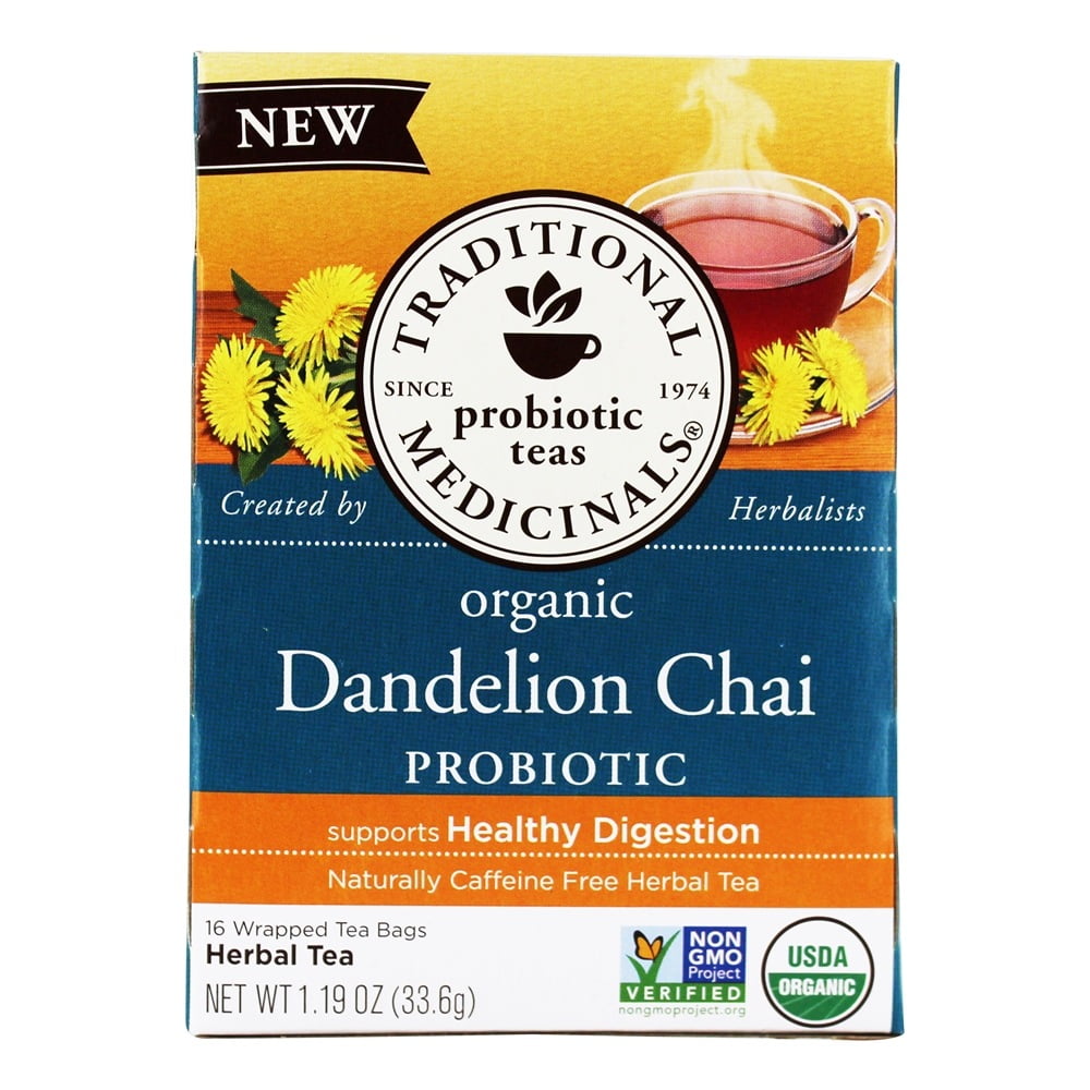 Traditional Medicinals Organic Dandelion Chai Probiotic Herbal Tea