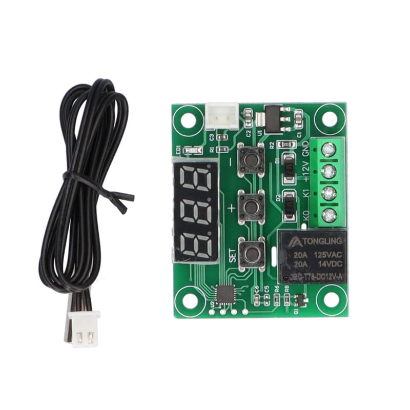 Digital DC 12V Dual LED Display Temperature Controller Sensor Relay Module Thermostat Switch 