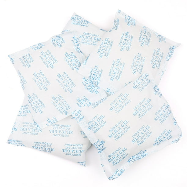 Silica Gel Desiccant Packets, 120 Gram, Pack of 6, Safe Odorless Non ...