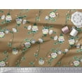 thumbnail image 2 of Soimoi Cotton Duck Fabric Leaves & Peony Floral Print Fabric by The Yard 56 Inch Wide, 2 of 3