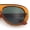 Orange - Green, variant on Retro Futurism Bold Flat Top Thick Plastic Racer Fashion Sunglasses [All Black]