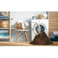 thumbnail image 2 of Ahgly Tapis Rond Lavable en Machine Intérieur Transitionnel Chêne Brun, 5 Pieds Rond, 2 of 7