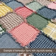 thumbnail image 4 of Oatmeal 4 Plaid Homespun Cotton Fabric Sold by the Yard- by JCS, 4 of 8