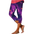 thumbnail image 2 of Yeaiivve Women's High Waist Capri Leggings Gradient Pumpkin Graphic Tights Buttery Soft Cozy Slim Fit Yoga Pants Idea Halloween Gift for Women Friends XXL, 2 of 8