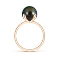 thumbnail image 2 of ANGARA Classic Solitaire Tahitian Cultured Pearl Ring in 14K Rose Gold for Women | June Birthstone, Birthday, Anniversary, Jewelry Gift for Women | Pearl Ring, 2 of 7