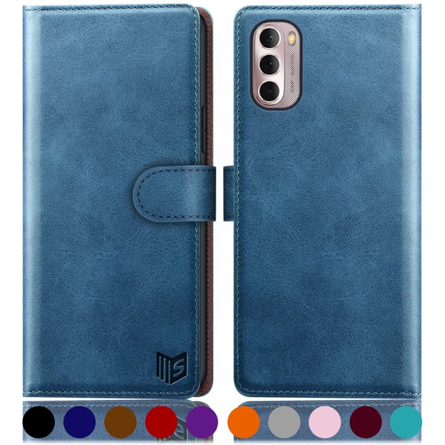 Suapot Para Motorola Moto G 5G 2022 Funda Tipo Cartera? ¿Bloqueo Rfid? Titular De La Tarjeta De Crédito Flip Folio Book Pu Funda De Cuero Para Teléfono Funda A Prueba De Golpes Mujeres Hombres Para Mo