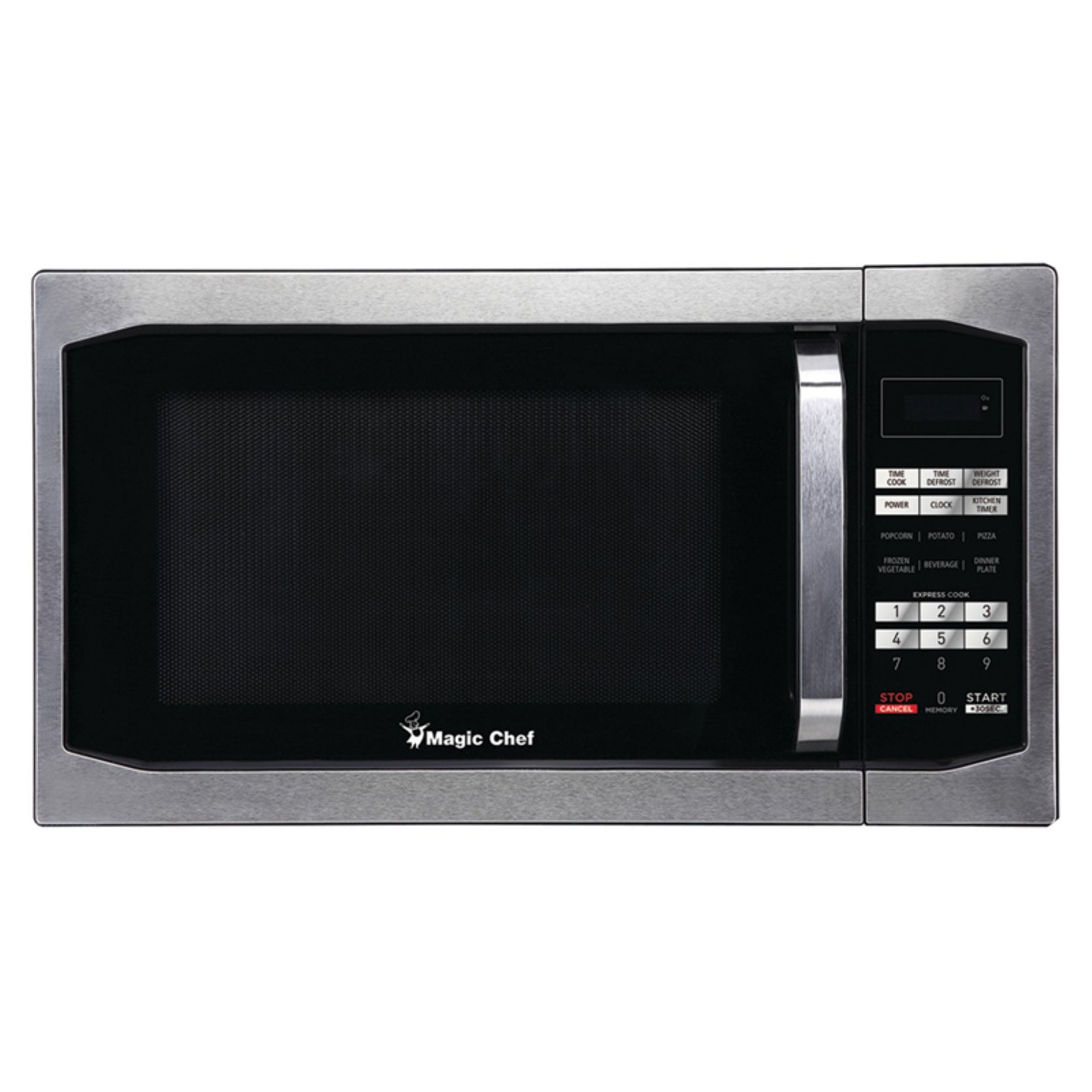 1.6 cu ft Countertop Microwave, Stainless Steel 1100w Child Safety Lock