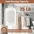 thumbnail image 5 of Mxdfafa 40-122inch White Telescopic Tension Curtain Rod - Heavy Duty No Drill Closet Rod for Hanging Clothes, Rust-Proof Carbon Steel Extendable Laundry Rod for Bathroom/Windows/Room Divider, 5 of 8