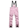 thumbnail image 4 of Women Snow Pants Ski Bibs Snowboarding Adjustable Straps Thermal Warm Waterproof Windproof Winter Overalls, 4 of 4