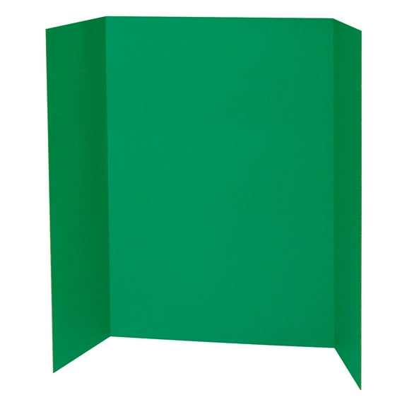 Pacon Tri-Fold Presentation Board, Green, 48" x 36", 1 Board