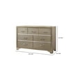 thumbnail image 3 of Wooden Dresser with 7 Drawers and Metal Drawer Pulls, Champagne Gold, 3 of 4
