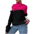 thumbnail image 2 of Suéter de cuello alto para mujer, suéter de punto informal de manga larga, suéter de color cuello alto, suéter de poliéster para mujer, 2 of 6
