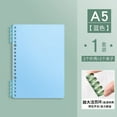 thumbnail image 1 of Nvzi Cuaderno espiral A5 a cuadros, tapa dura extraíble de papel grueso, 120 páginas/60 hojas, para tomar notas, suministros de oficina y hogar, 2 paquetes, azul, 1 of 3