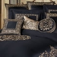 thumbnail image 3 of Kensington Royal Style Bedding, Gold-Embroidered Black Sateen, 11-pc King Comforter Set, 3 of 5