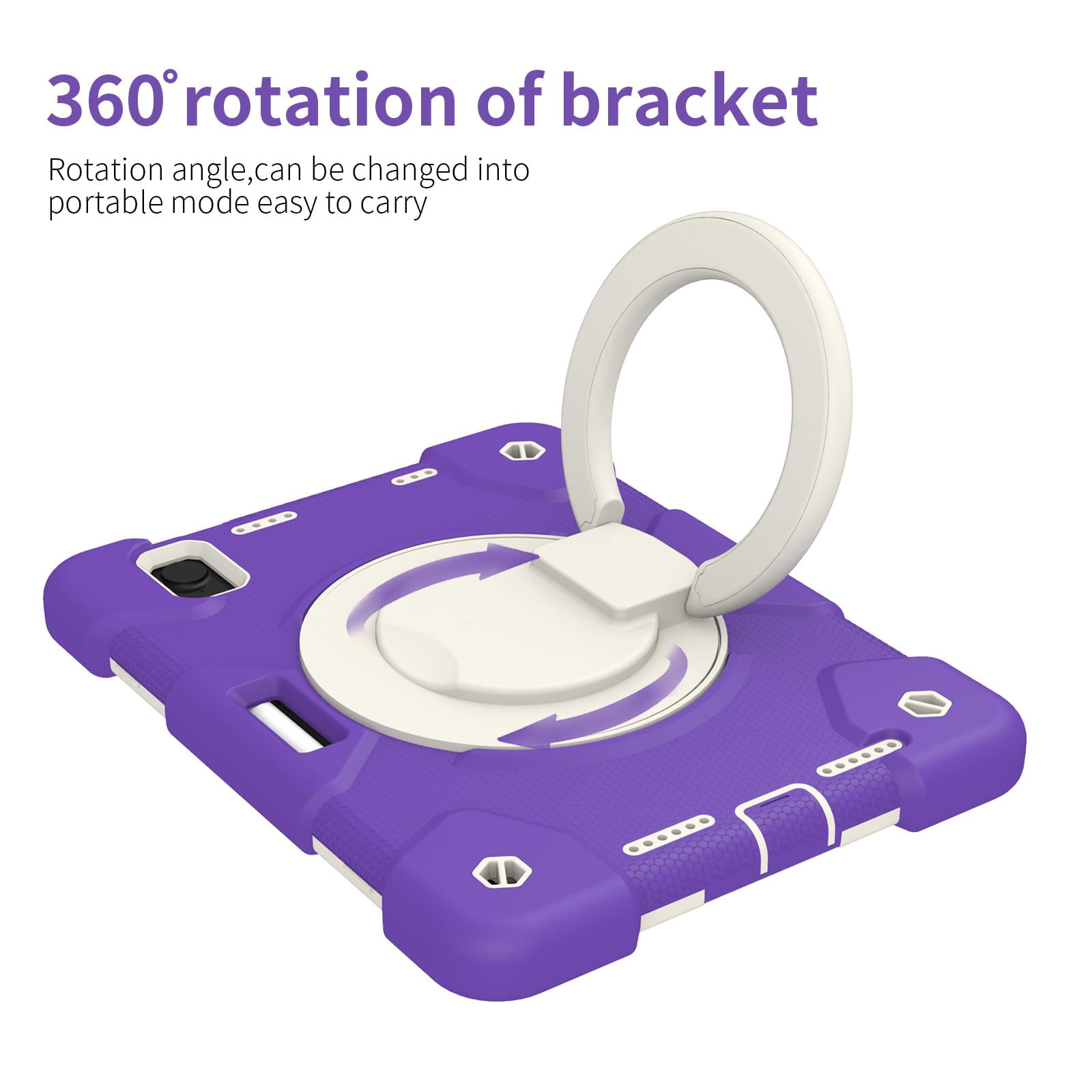 TECH CIRCLE Kids Case for Apple iPad mini 6th Gen 8.3-inch 2021 - Rugged Protective Handle Kickstand Shockproof Hybrid TPU PC Cover Shoulder Strap Pencil Holder Case for Apple iPad mini 6-Purple