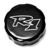 Krator Motorcycle Fluid Black Reservoir Cap Logo Engraved For 2006-2007 Yamaha YZF R1