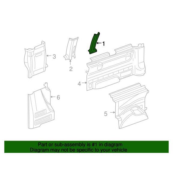 GM 25853944 Molding Asm-Body Si Rr Garn *Md Dk Ptr Ii