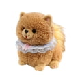 thumbnail image 2 of MMJ Stuffed Animals Pomeranian Plush Dog Toy Soft Cotton Cuddly Fluffy Realistic Companion Collectible Gift 9.84in, 2 of 6