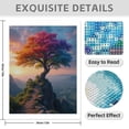 thumbnail image 3 of Diamond Art Kit for Adults, Majestic Multicolored Tree Cliff Sunset Diamond Painting for Adults Beginners, DIY Diamond Art Painting Kits, 5D Diamond Painting Crafts for Home Decor 12x16 Frameless, 3 of 7