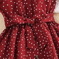 thumbnail image 6 of LLYWEY Casual Sundresses for Girls Ruffle Spaghetti Strap Button up A-line Dress with Belt Polka Dots Backless Formal Wedding Guest Cocktail Party Dresses, Style BY-43, Red, 5T, 6 of 7