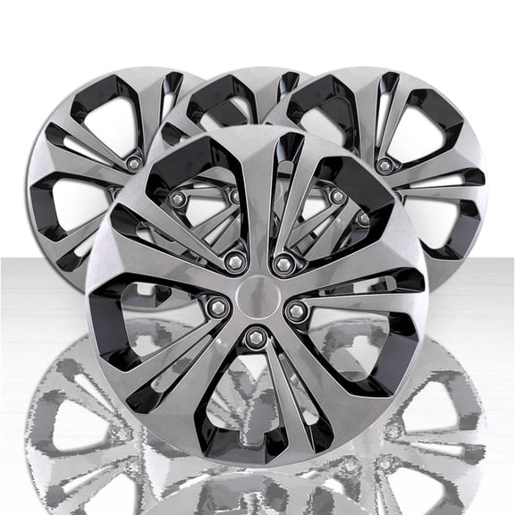 Set of 4 Snap-On Silver/Charcoal 17" Wheel Covers for 2024-26 Chevrolet Trax LS