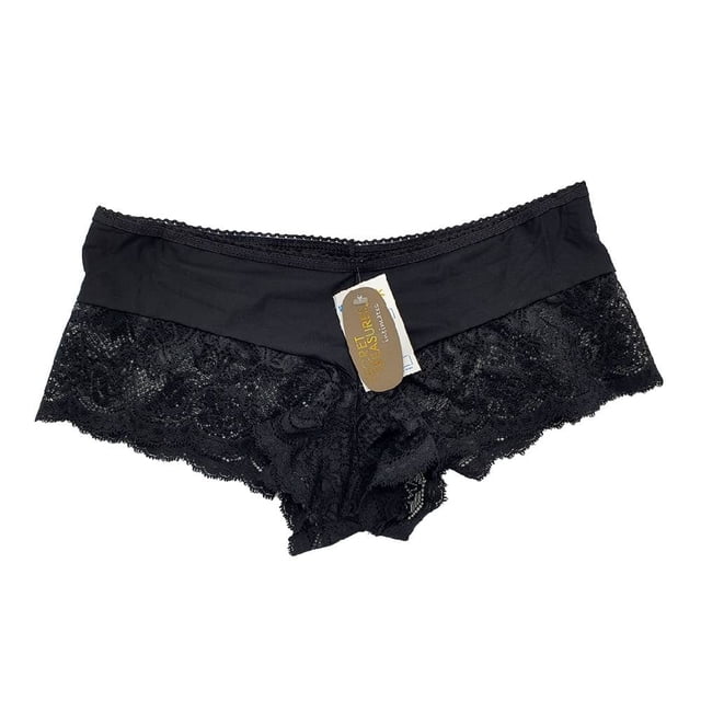 Bóxer Secret Treasures para Mujer, Negro Talla M