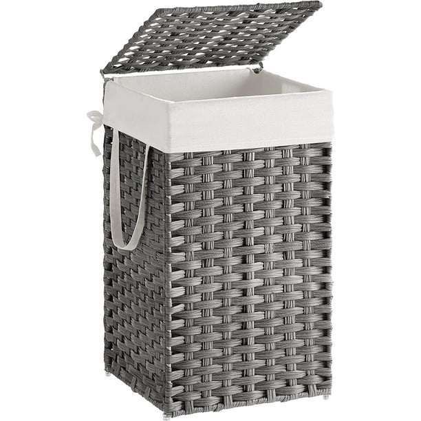 SONGMICS 17.2 Gallon (65L) Wicker Laundry Hamper with Lid Laundry