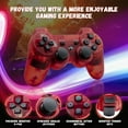 thumbnail image 3 of Turpow 2 Pack Controller for P3, Wireless Bluetooth Controller Gamepad Joystick, Double Vibrating Controller for P3 with Charger Cable Cord Thump Grips，2 Charging Cables - Red, 3 of 7