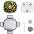 thumbnail image 2 of Salad Container for Lunch, Large Salad Bowl Lunch Box Container with 4-Compartment Bento-Style Tray, Reusable Spork & BPA-Free Pink, 2 of 6