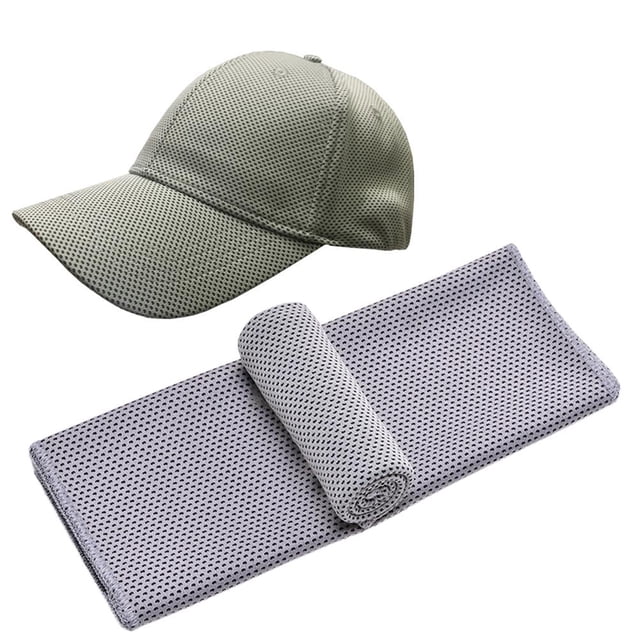 Sombreros De Visera Para Exteriores Gorras De Béisbol Sensación De Frío Gorra De Béisbol De Seda Helada Gorras Ligeras Y Transpirables Con Toalla Fría 30X100 Cm Para Ciclismo Escalada Viajar Guardurnaity OD016282-02
