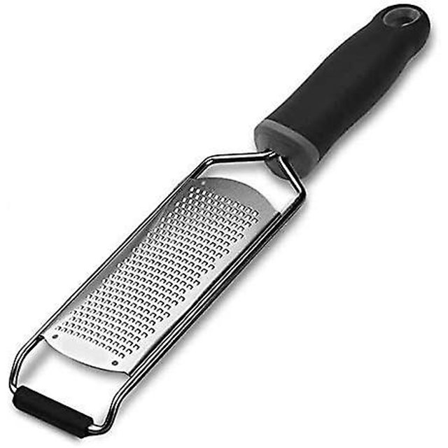Rallador de queso y limón, fabricado en acero inoxidable y con mango de goma suave, accesorio de cocina multiusos, fácil de usar y apto para lavavajillas.