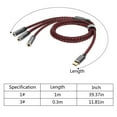 thumbnail image 2 of USB C to 3.5mm Headphone Splitter, Type C to Triple 3.5mm Port Adapter Cable for Note10/9/S22/S21/S20, 2 of 8