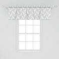 thumbnail image 2 of Ambesonne Abstract Valance Pack of 2, Soft Tone Modern Zigzags, 54"X18", Grey Pale Taupe and White, 2 of 4