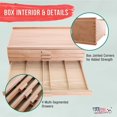 thumbnail image 4 of U.S. Art Supply Caja de almacenamiento para marcadores de bolígrafos pastel de madera de artista con 4 cajones - Construcción de madera dura de olmo 5 compartimentos por cajón - Ideal para pasteles, b, 4 of 5