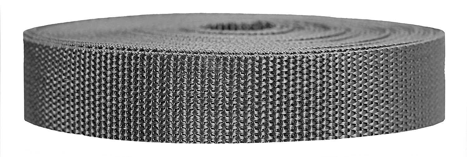 Strapworks Heavyweight Polypropylene Webbing 2 inches by 50 yard, Charcoal