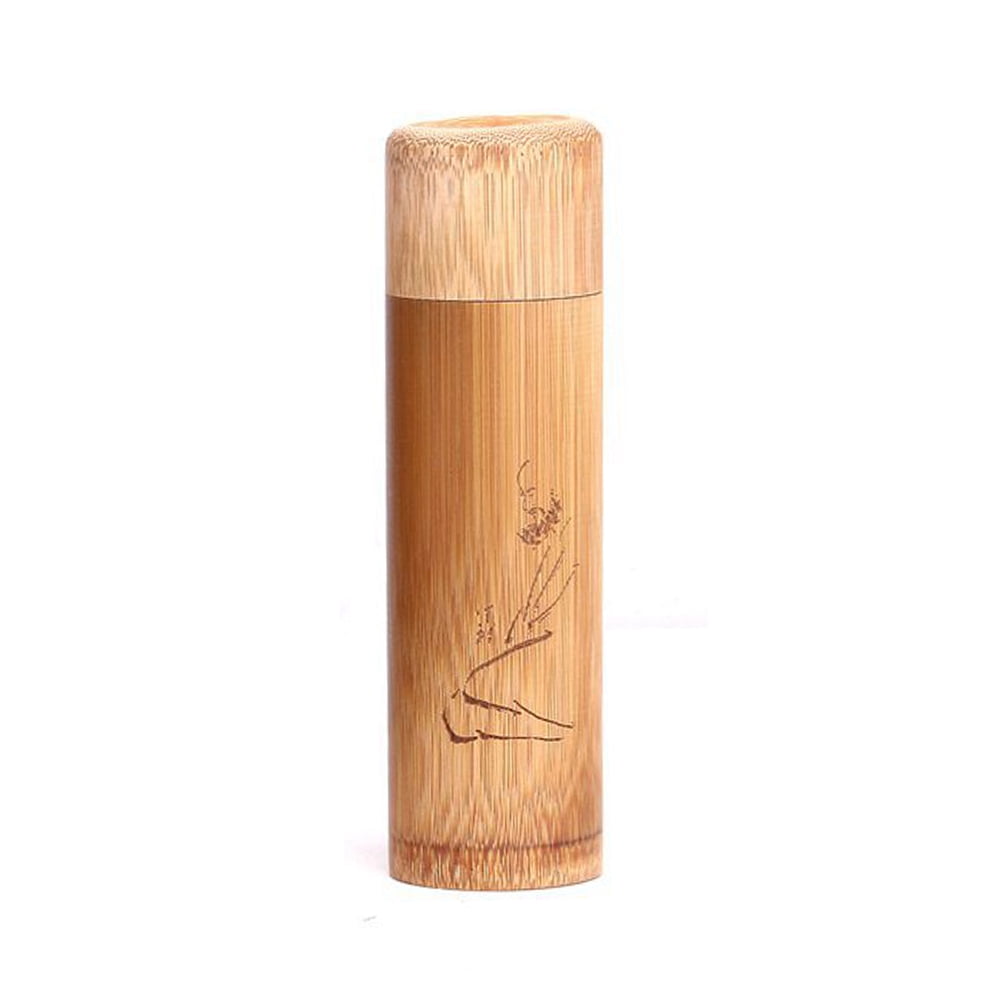 Unique Black Bamboo Storage Tube spices grains Portable coins and more Eco Friendly & Hand-crafted all kinds of nuts perfect for storing coffee beans rose tea natural toothbrush case