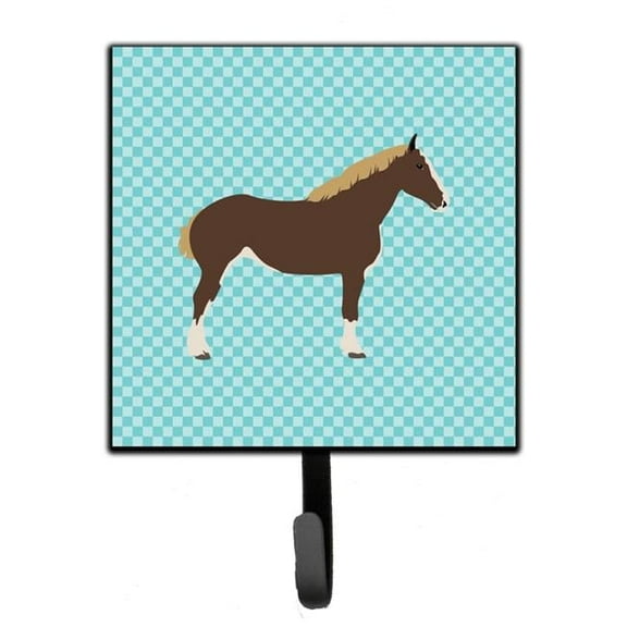 Carolines Treasures BB8080SH4 Percheron Horse Blue Check Leash or Key Holder