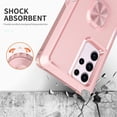 thumbnail image 4 of Casetego for Samsung Galaxy S23 Ultra Case,with 2 Pack HD Len Protector Heavy Duty Full Body Shockproof Kickstand With 360° Ring Holder Support Car Mount Phone Cover,Rose Gold, 4 of 7