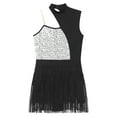 thumbnail image 6 of Haitryli Sleeveless Fringe Bodysuit Shiny Sequins Tassel Leotard Latin Jazz Dance Costume for Women Silver S, 6 of 6