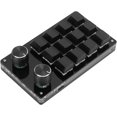 thumbnail image 2 of HUGFEGWE Small Left Mechanical Gaming Keyboard 12 Keys Programmable Keyboard Programmable Keypad Black, White Gaming Keyboard (All Black) CA919-165620, 2 of 8
